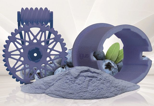 El material azul para la impresión SLS de igus garantiza una mayor seguridad alimentaria