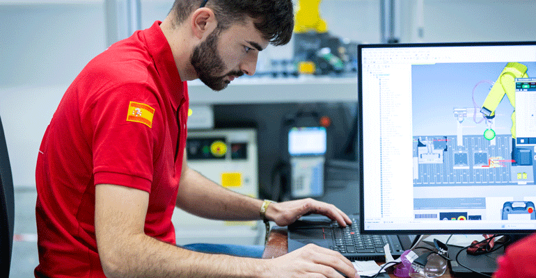 Los representantes de España alcanzan el 6º puesto y una Medalla de Excelencia en Robótica Industrial en EuroSkills 2025