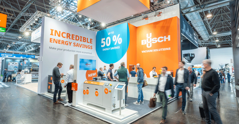 Busch presentó su última solución de vacío para la industria del envasado en Interpack 2023