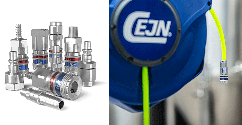 CEJN lanza nuevos enchufes rápidos eSafe en acero inoxidable para la industria alimentaria