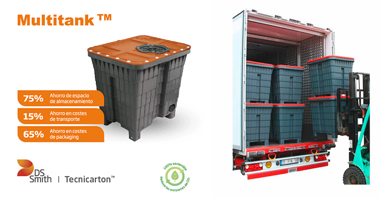 Tecnicarton presenta el primer contenedor IBC hermético y reutilizable para el transporte de graneles