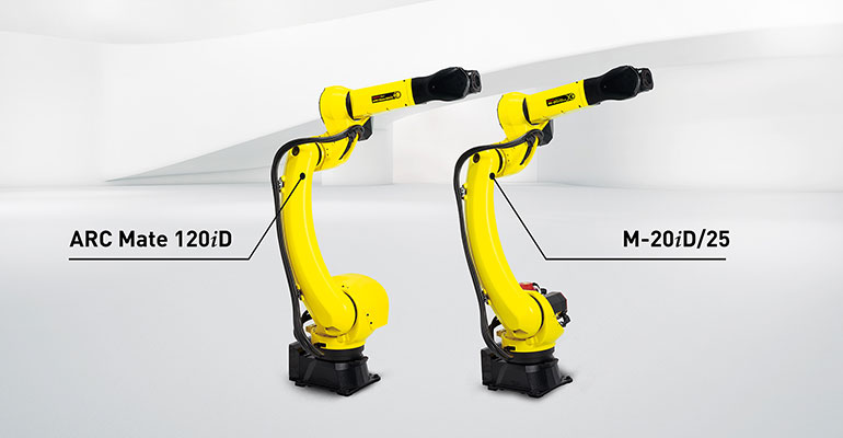 Robots M-20iD/25 y ARC Mate 120iD: Largo alcance, alta productividad